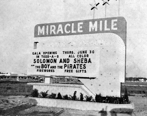 Miracle Mile Drive-In Theatre - Marquee In Daytime (newer photo)